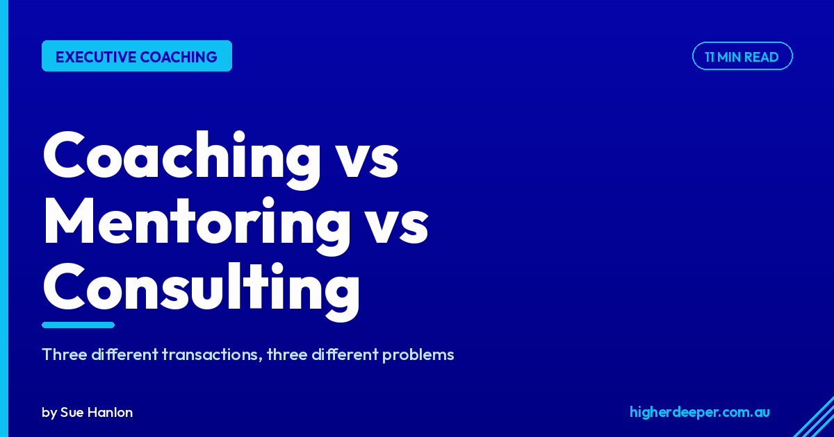 Leadership Coaching vs Mentoring vs Consulting: What Not-for-Profit Leaders Actually Need